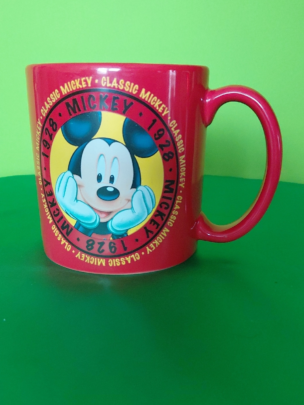 Disney Red Classic Mickey Mouse 1928 Ceramic Mug